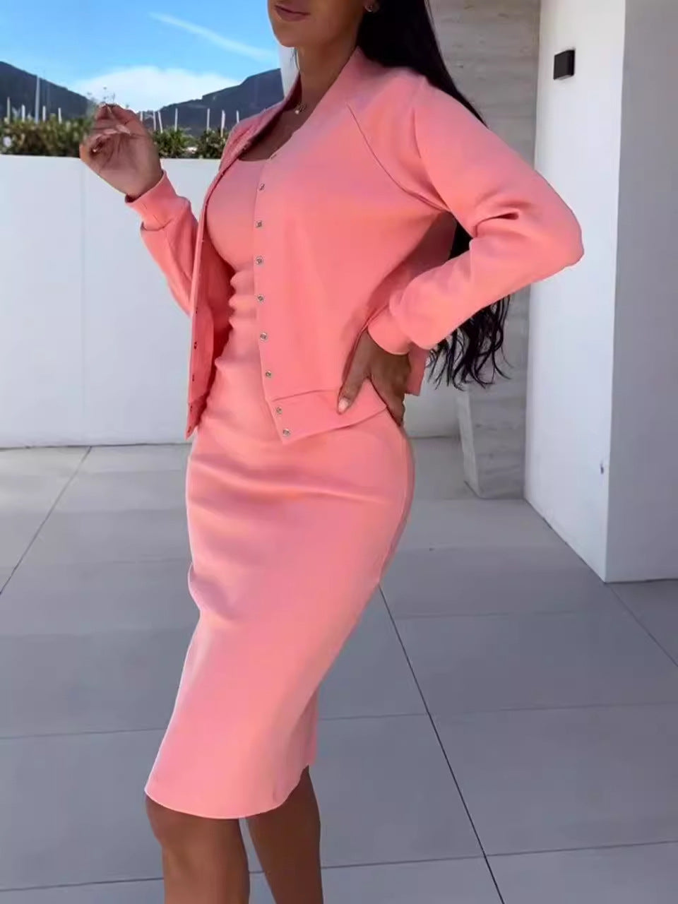 2026 European And American Women's Hot Selling Autumn And Winter New Suspender Skirt Jacket Two-piece Set