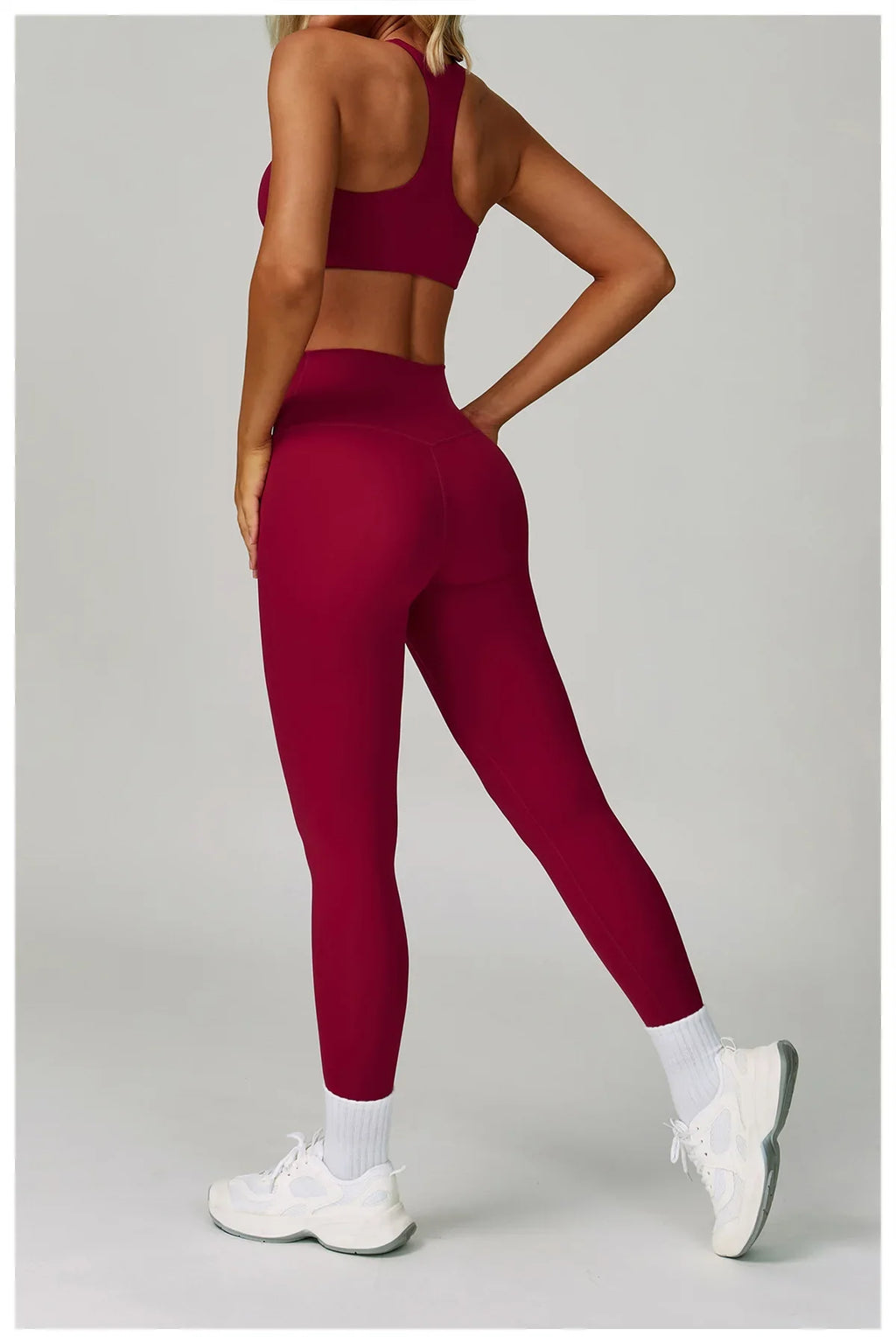 2/3-Piece Activewear Set – Sports Bra & High Waist Leggings